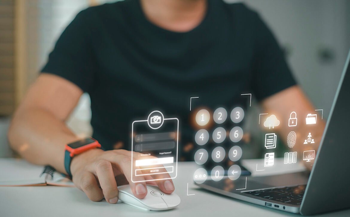 Concept of cyber security, information security and encryption,